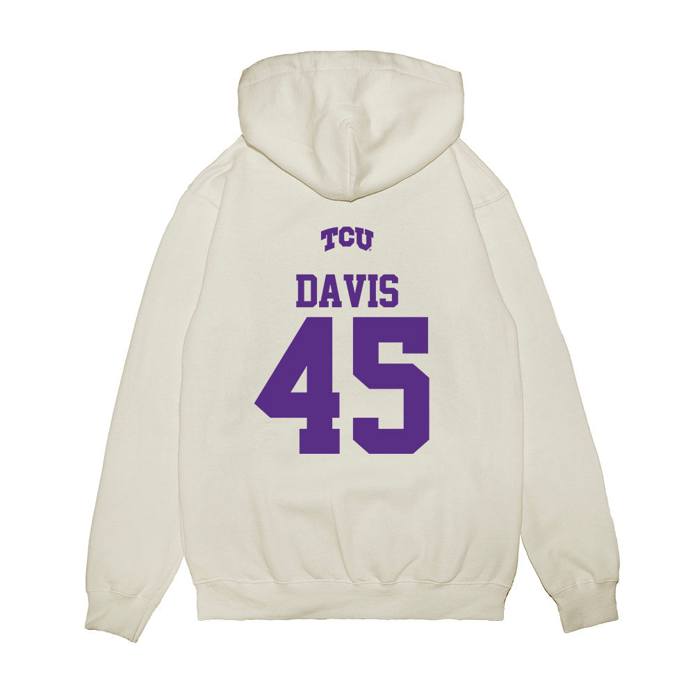 TCU - NCAA Baseball : Lance Davis - USA Raglan Premium Hooded Sweatshirt-1