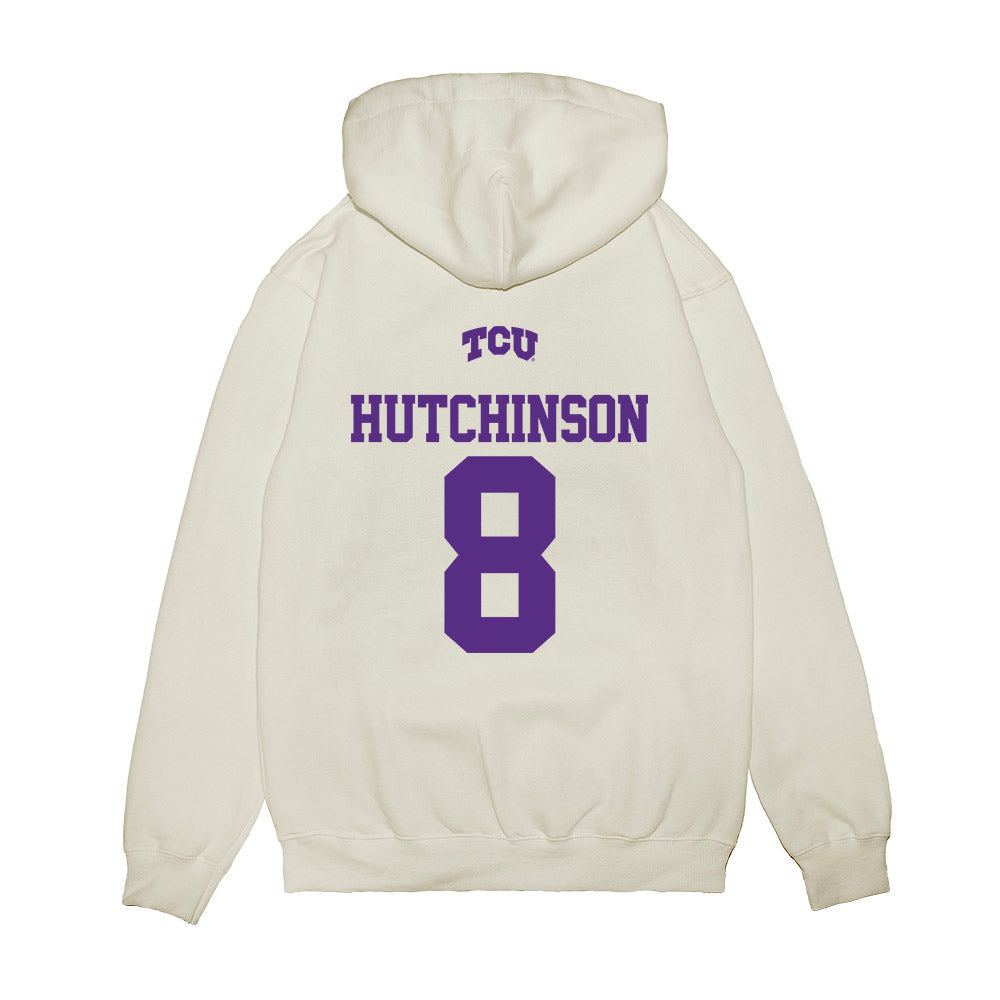 TCU - NCAA Baseball : Lane Hutchinson - USA Raglan Premium Hooded Sweatshirt-1
