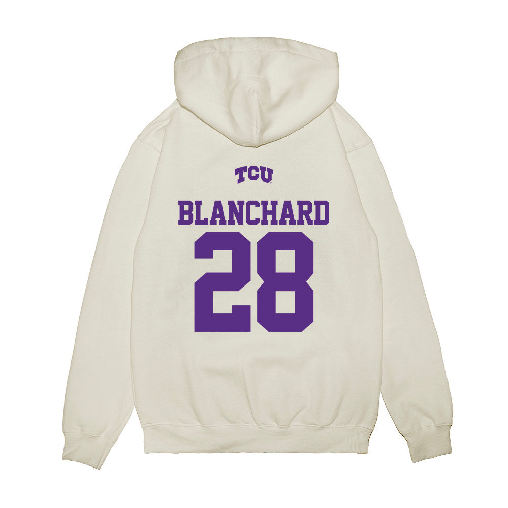 TCU - NCAA Baseball : Colin Blanchard - USA Raglan Premium Hooded Sweatshirt-1