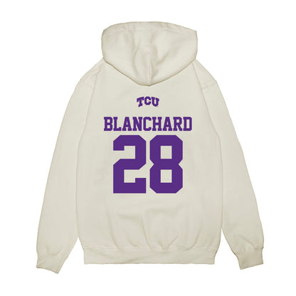 TCU - NCAA Baseball : Colin Blanchard - USA Raglan Premium Hooded Sweatshirt-1