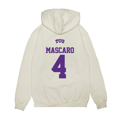 TCU - NCAA Baseball : CJ Mascaro - USA Raglan Premium Hooded Sweatshirt-1