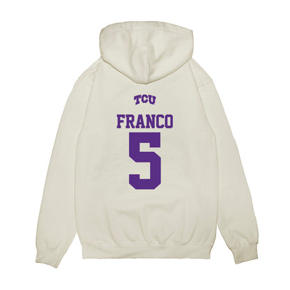 TCU - NCAA Baseball : Lucas Franco - USA Raglan Premium Hooded Sweatshirt-1