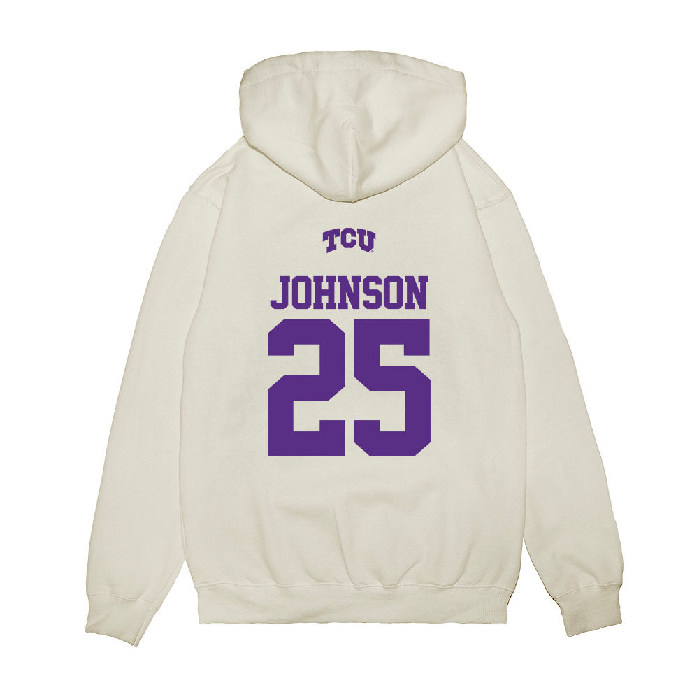 TCU - NCAA Baseball : Nolan Johnson - USA Raglan Premium Hooded Sweatshirt-1