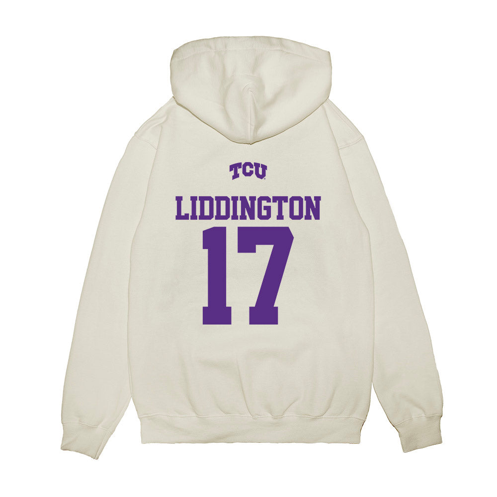 TCU - NCAA Baseball : Rob Liddington - USA Raglan Premium Hooded Sweatshirt-1