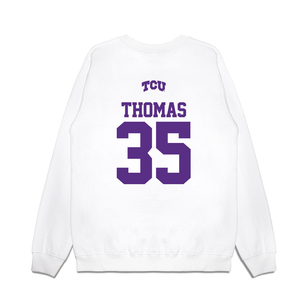 TCU - NCAA Baseball : Ethan Thomas - USA Raglan Premium Crewneck Sweatshirt-1
