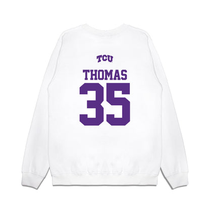 TCU - NCAA Baseball : Ethan Thomas - USA Raglan Premium Crewneck Sweatshirt-1