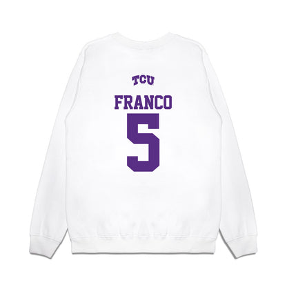 TCU - NCAA Baseball : Lucas Franco - USA Raglan Premium Crewneck Sweatshirt-1