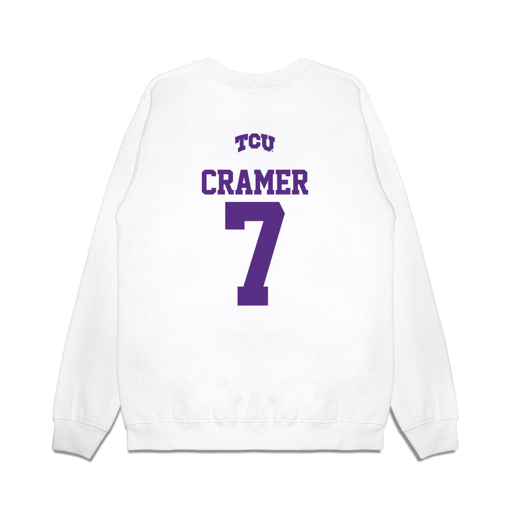 TCU - NCAA Baseball : Cole Cramer - USA Raglan Premium Crewneck Sweatshirt-1