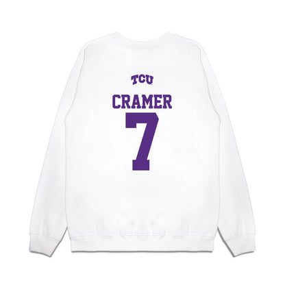TCU - NCAA Baseball : Cole Cramer - USA Raglan Premium Crewneck Sweatshirt-1