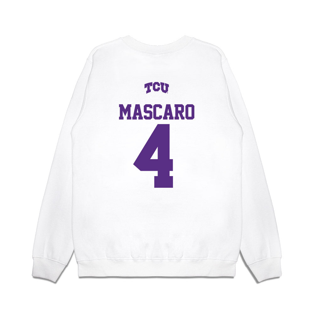 TCU - NCAA Baseball : CJ Mascaro - USA Raglan Premium Crewneck Sweatshirt-1