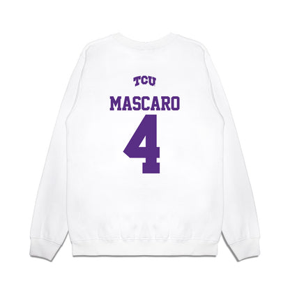 TCU - NCAA Baseball : CJ Mascaro - USA Raglan Premium Crewneck Sweatshirt-1