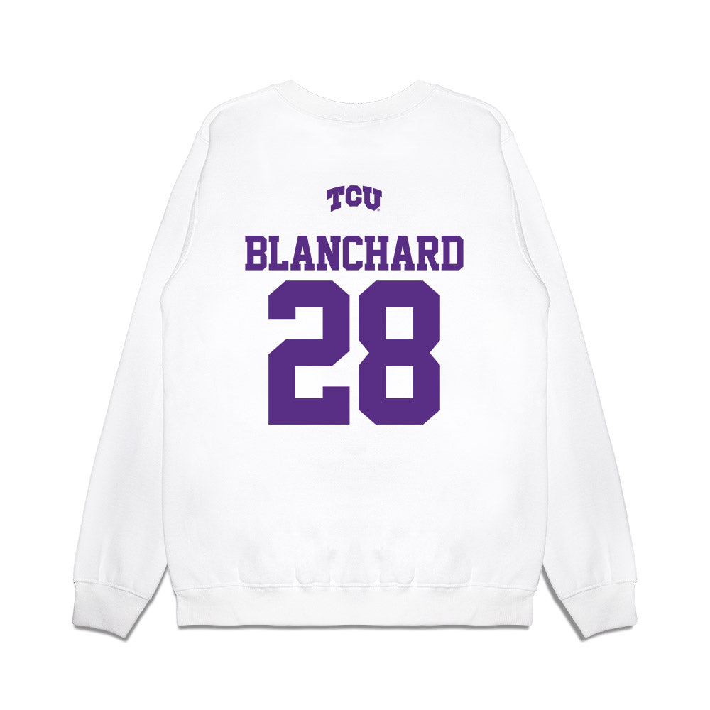 TCU - NCAA Baseball : Colin Blanchard - USA Raglan Premium Crewneck Sweatshirt-1