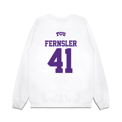 TCU - NCAA Baseball : Uli Fernsler - USA Raglan Premium Crewneck Sweatshirt-1