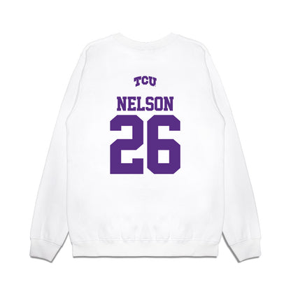 TCU - NCAA Baseball : Cade Nelson - USA Raglan Premium Crewneck Sweatshirt-1