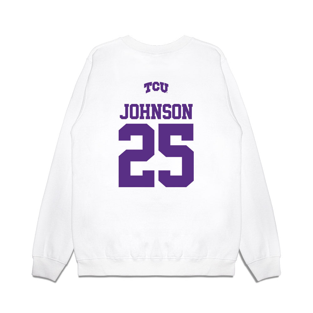 TCU - NCAA Baseball : Nolan Johnson - USA Raglan Premium Crewneck Sweatshirt-1
