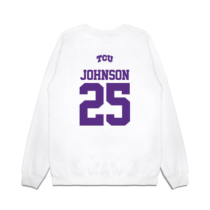 TCU - NCAA Baseball : Nolan Johnson - USA Raglan Premium Crewneck Sweatshirt-1