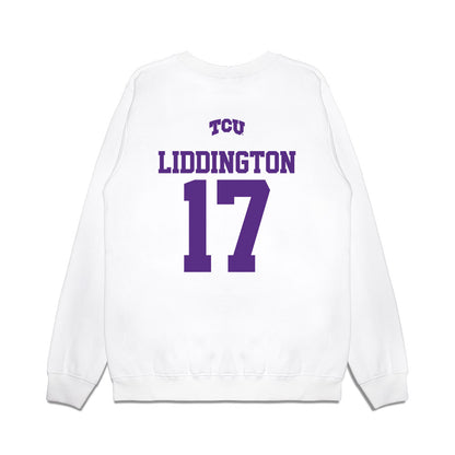 TCU - NCAA Baseball : Rob Liddington - USA Raglan Premium Crewneck Sweatshirt-1