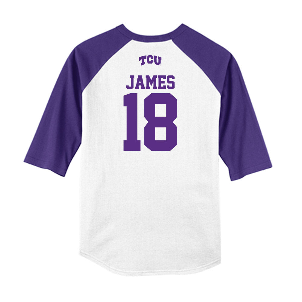 TCU - NCAA Baseball : Zack James - USA Raglan Raglan Shirt-1