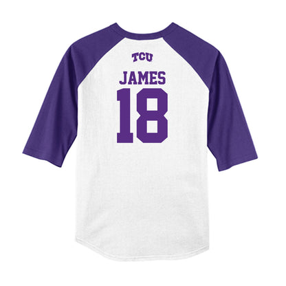 TCU - NCAA Baseball : Zack James - USA Raglan Raglan Shirt-1