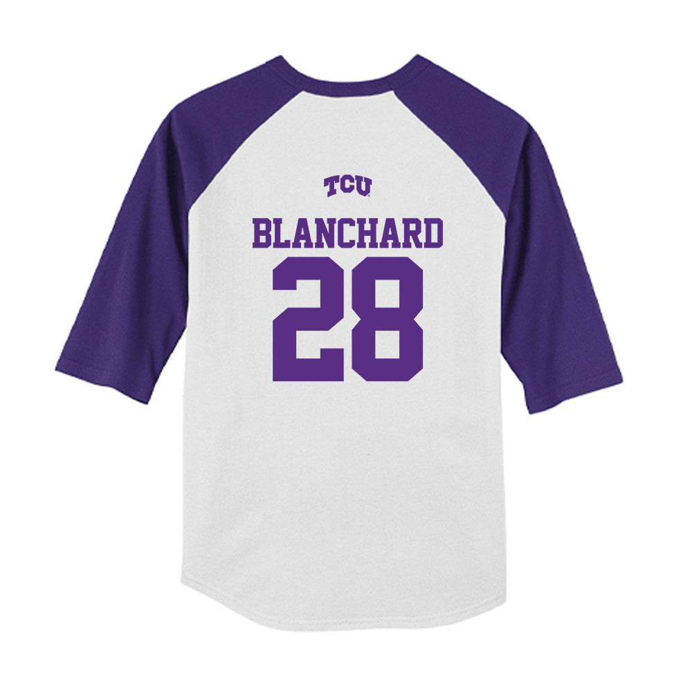 TCU - NCAA Baseball : Colin Blanchard - USA Raglan Youth Raglan T-Shirt-1