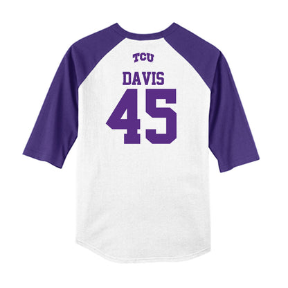 TCU - NCAA Baseball : Lance Davis - USA Raglan Raglan Shirt-1