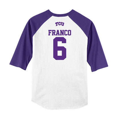 TCU - NCAA Baseball : Noah Franco - USA Raglan Raglan Shirt-1