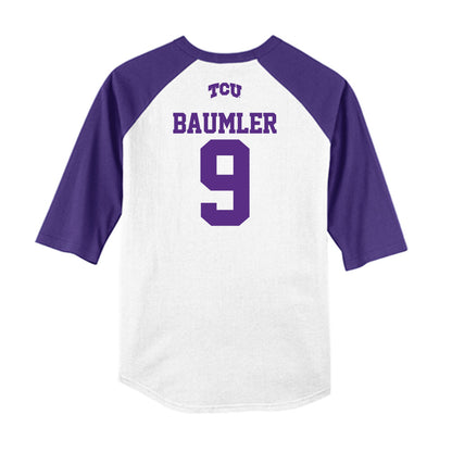 TCU - NCAA Baseball : Trever Baumler - USA Raglan Raglan Shirt-1