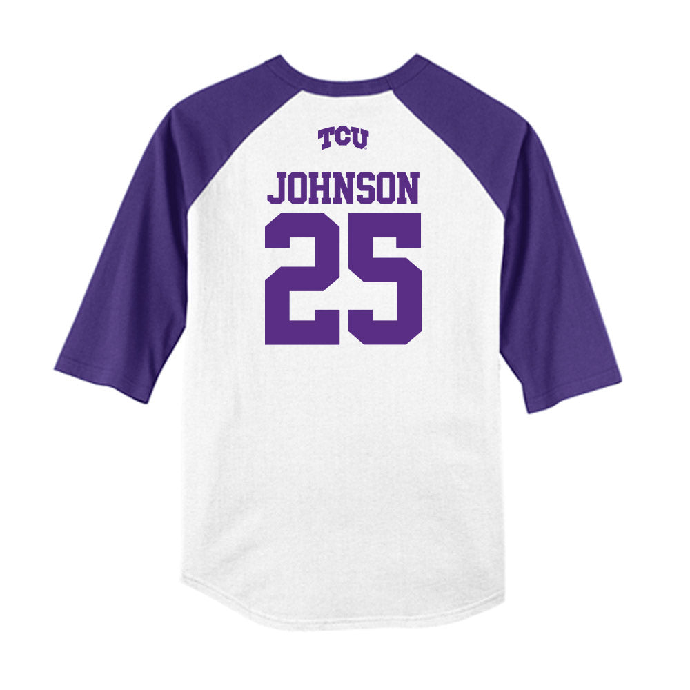 TCU - NCAA Baseball : Nolan Johnson - USA Raglan Raglan Shirt-1