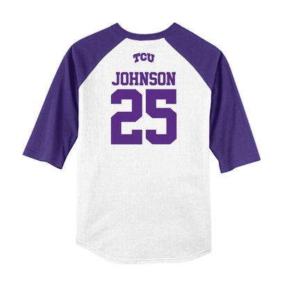 TCU - NCAA Baseball : Nolan Johnson - USA Raglan Raglan Shirt-1