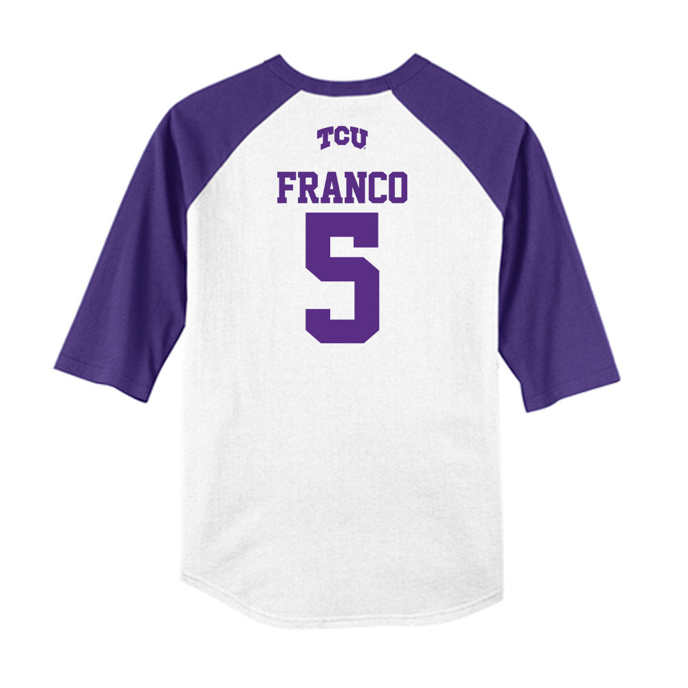 TCU - NCAA Baseball : Lucas Franco - USA Raglan Raglan Shirt-1