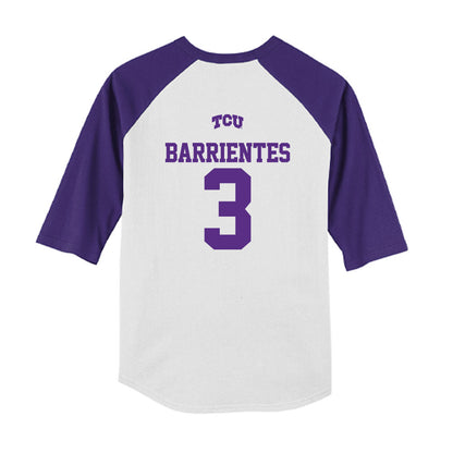 TCU - NCAA Baseball : Aiden Barrientes - USA Raglan Youth Raglan T-Shirt-1