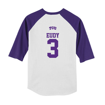 TCU - NCAA Baseball : Kade Eudy - USA Raglan Youth Raglan T-Shirt-1