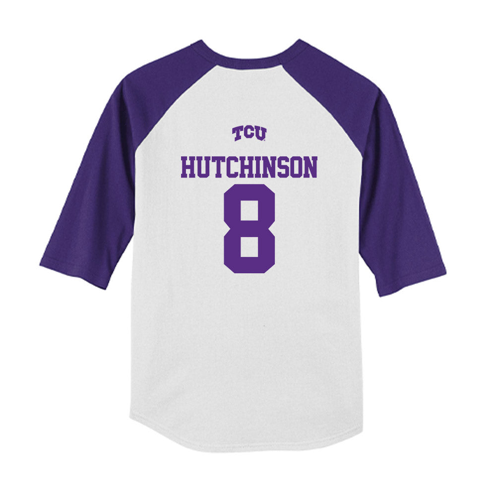TCU - NCAA Baseball : Lane Hutchinson - USA Raglan Youth Raglan T-Shirt-1