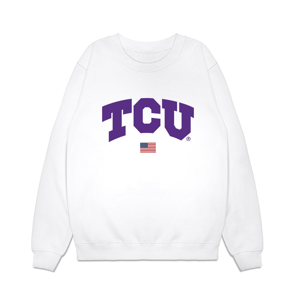TCU - NCAA Baseball : Aiden Barrientes - USA Raglan Premium Crewneck Sweatshirt-0