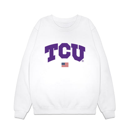 TCU - NCAA Baseball : Lucas Franco - USA Raglan Premium Crewneck Sweatshirt-0