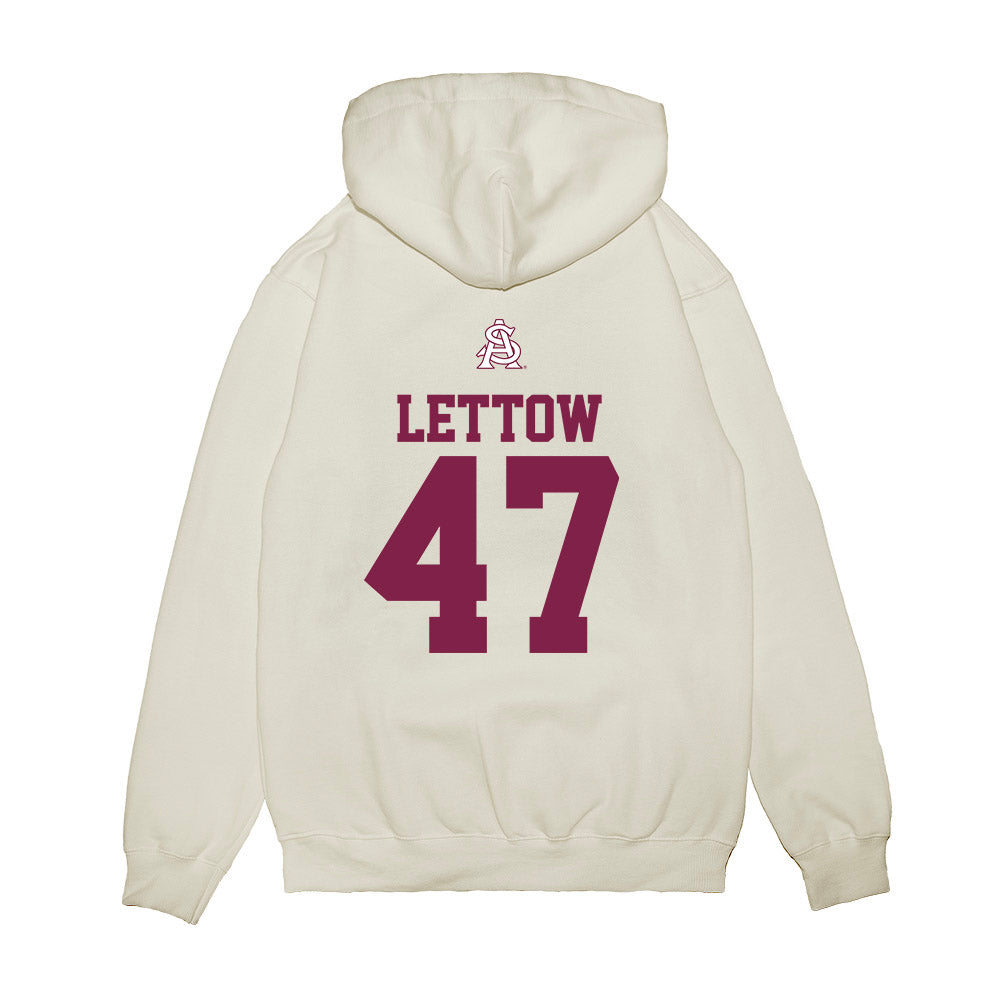Arizona State - NCAA Baseball : Rohan Lettow - USA Raglan Premium Hooded Sweatshirt-1