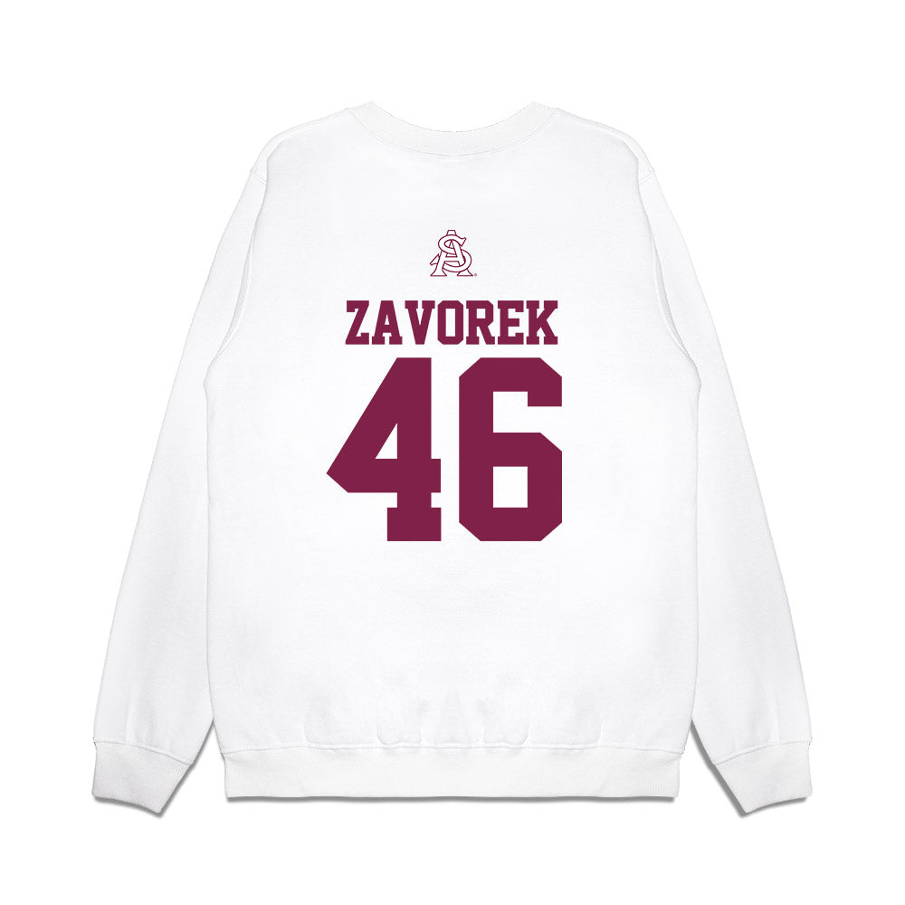 Arizona State - NCAA Baseball : Beckett Zavorek - USA Raglan Premium Crewneck Sweatshirt-1