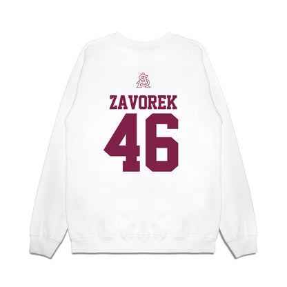 Arizona State - NCAA Baseball : Beckett Zavorek - USA Raglan Premium Crewneck Sweatshirt-1