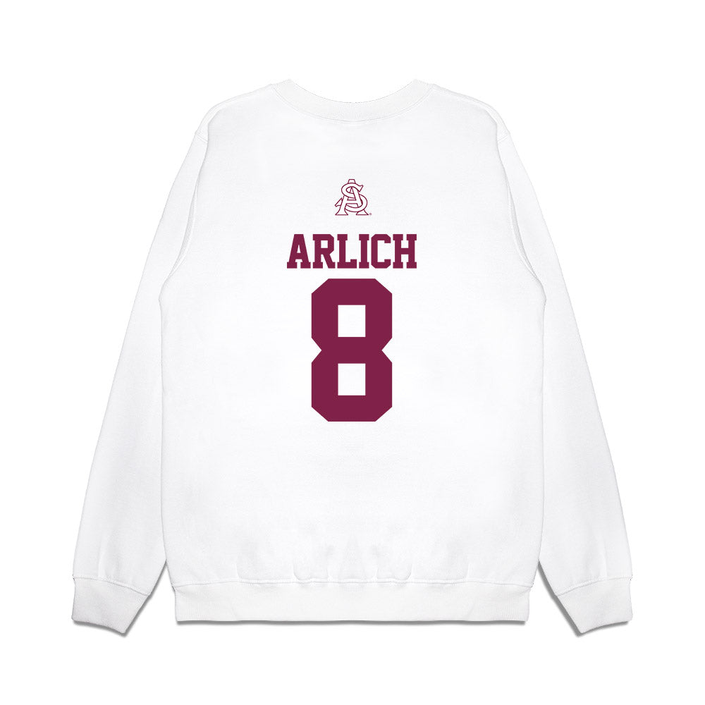 Arizona State - NCAA Baseball : Max Arlich - USA Raglan Premium Crewneck Sweatshirt-1