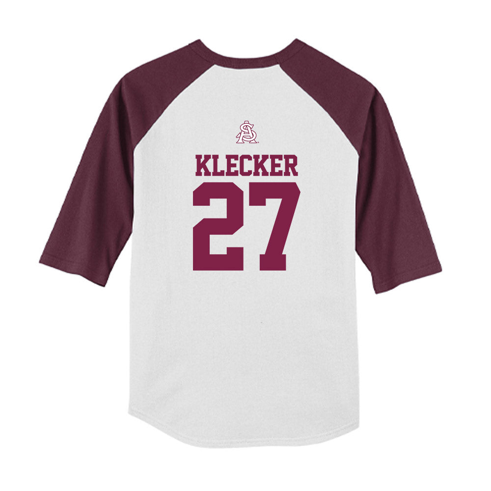 Arizona State - NCAA Baseball : Kole Klecker - USA Raglan Youth Raglan T-Shirt-1