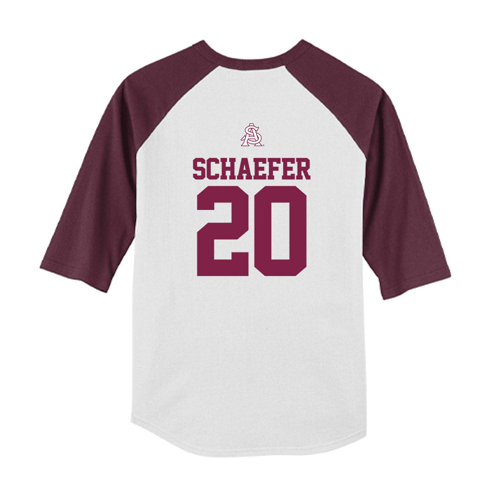 Arizona State - NCAA Baseball : Derek Schaefer - USA Raglan Youth Raglan T-Shirt-1