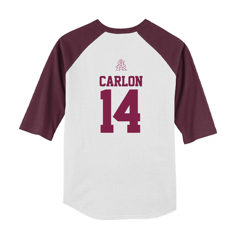 Arizona State - NCAA Baseball : Cole Carlon - USA Raglan Youth Raglan T-Shirt-1