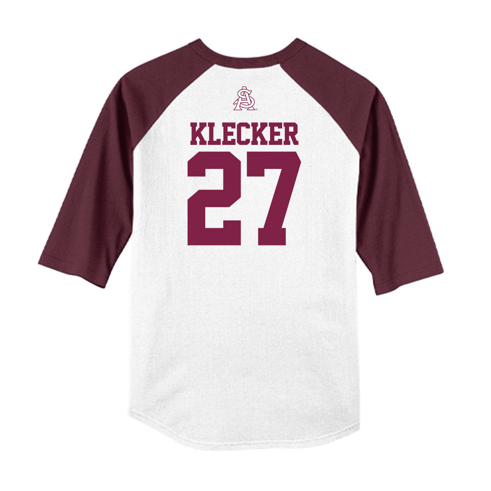 Arizona State - NCAA Baseball : Kole Klecker - USA Raglan Raglan Shirt-1