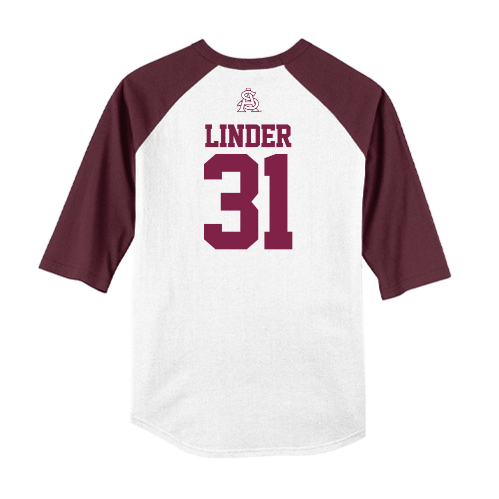 Arizona State - NCAA Baseball : Colin Linder - USA Raglan Raglan Shirt-1