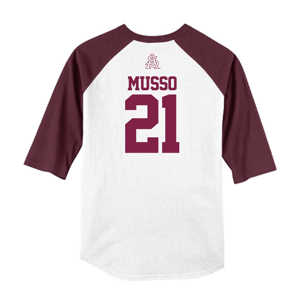 Arizona State - NCAA Baseball : Austin Musso - USA Raglan Raglan Shirt-1