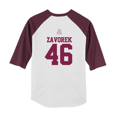 Arizona State - NCAA Baseball : Beckett Zavorek - USA Raglan Youth Raglan T-Shirt-1