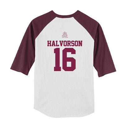 Arizona State - NCAA Baseball : Wyatt Halvorson - USA Raglan Youth Raglan T-Shirt-1