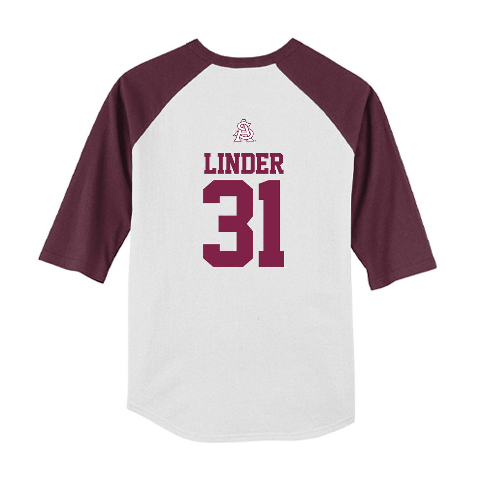 Arizona State - NCAA Baseball : Colin Linder - USA Raglan Youth Raglan T-Shirt-1