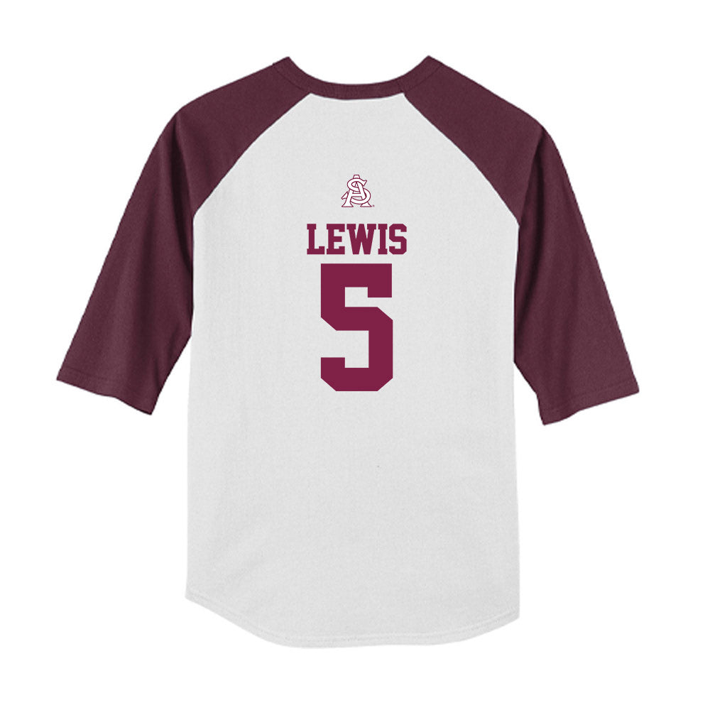 Arizona State - NCAA Baseball : Brenden Lewis - USA Raglan Youth Raglan T-Shirt-1