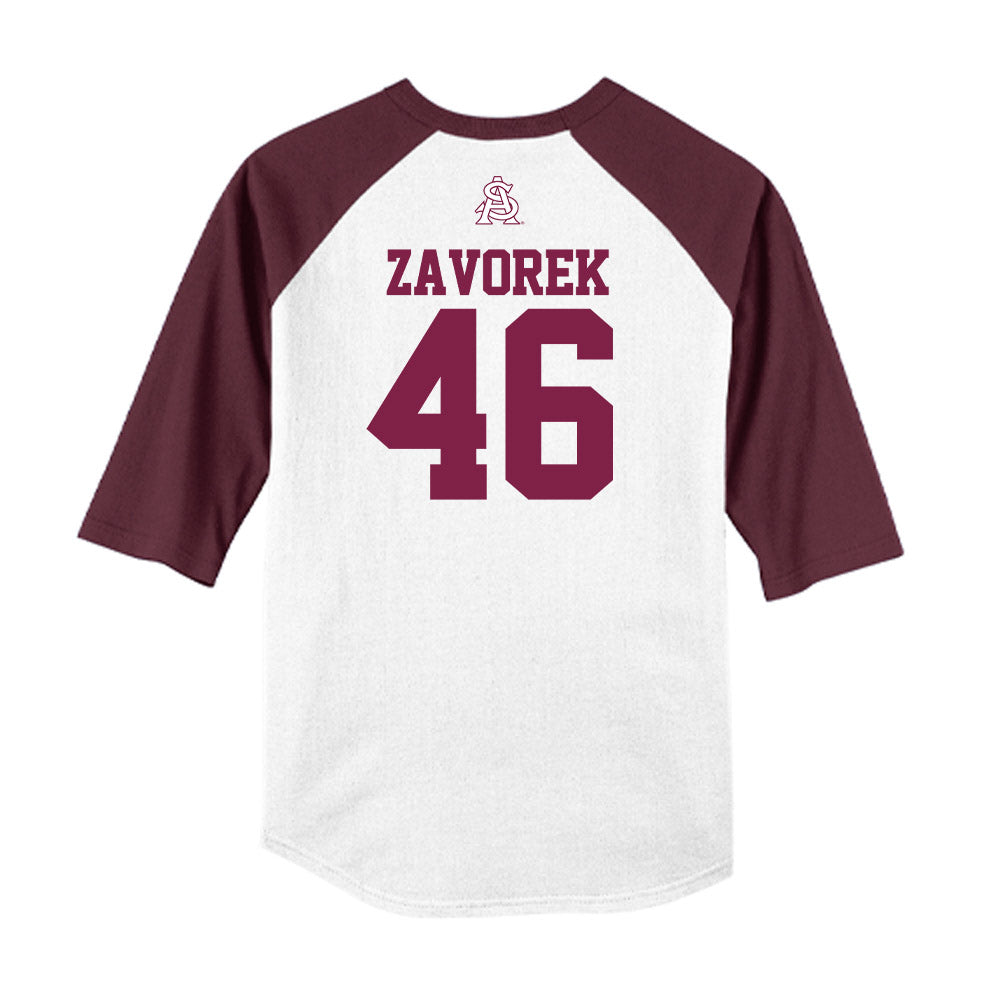 Arizona State - NCAA Baseball : Beckett Zavorek - USA Raglan Raglan Shirt-1